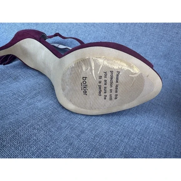 New BOTKIER  Size 9 Anna Suede Tasseled Stiletto Heels Burgundy Party - Picture 5 of 7